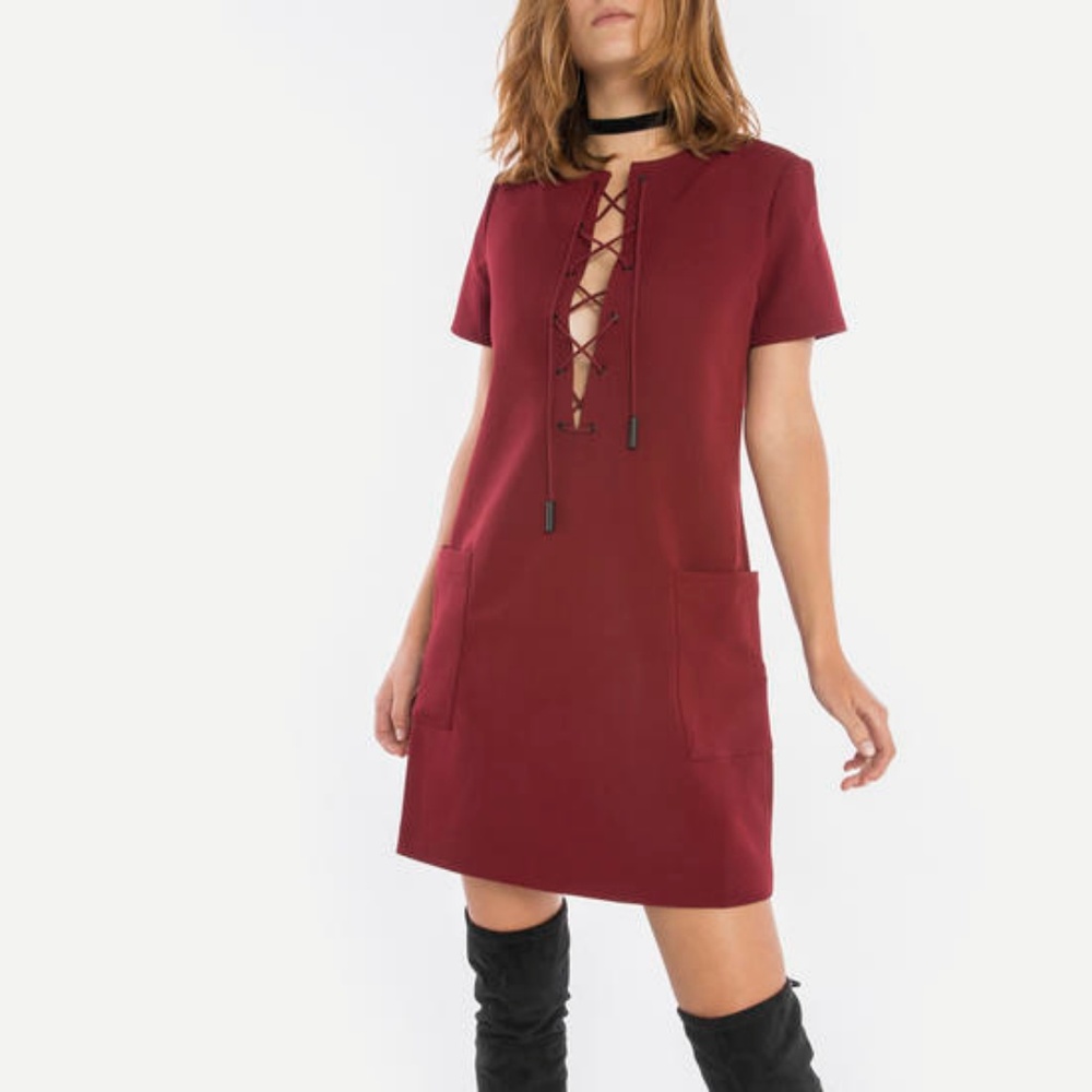 NWT Safari Dress in Bordeaux by Kendall + Kylie